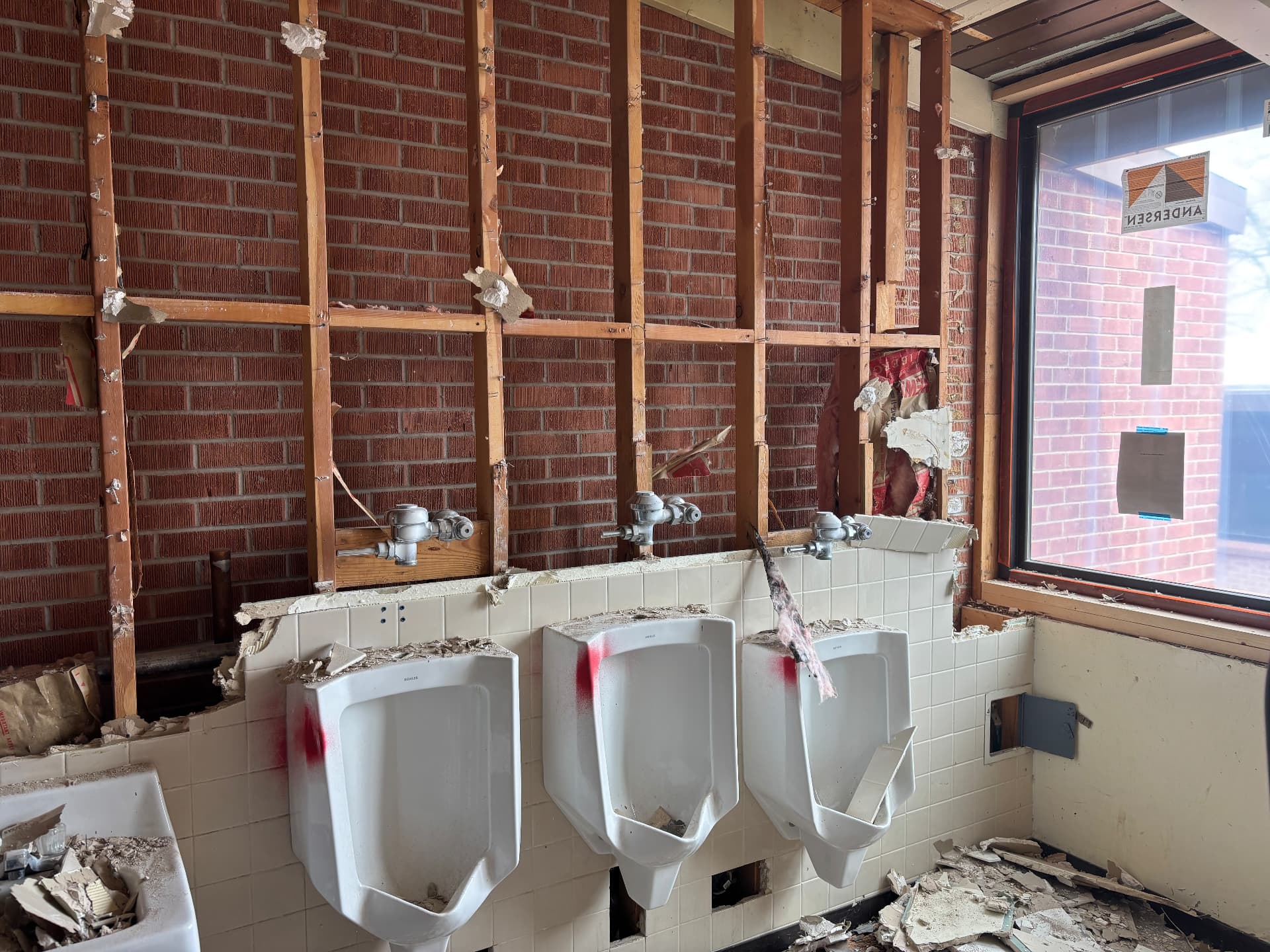City of Show Low Training Building — BEFORE: restroom demolition