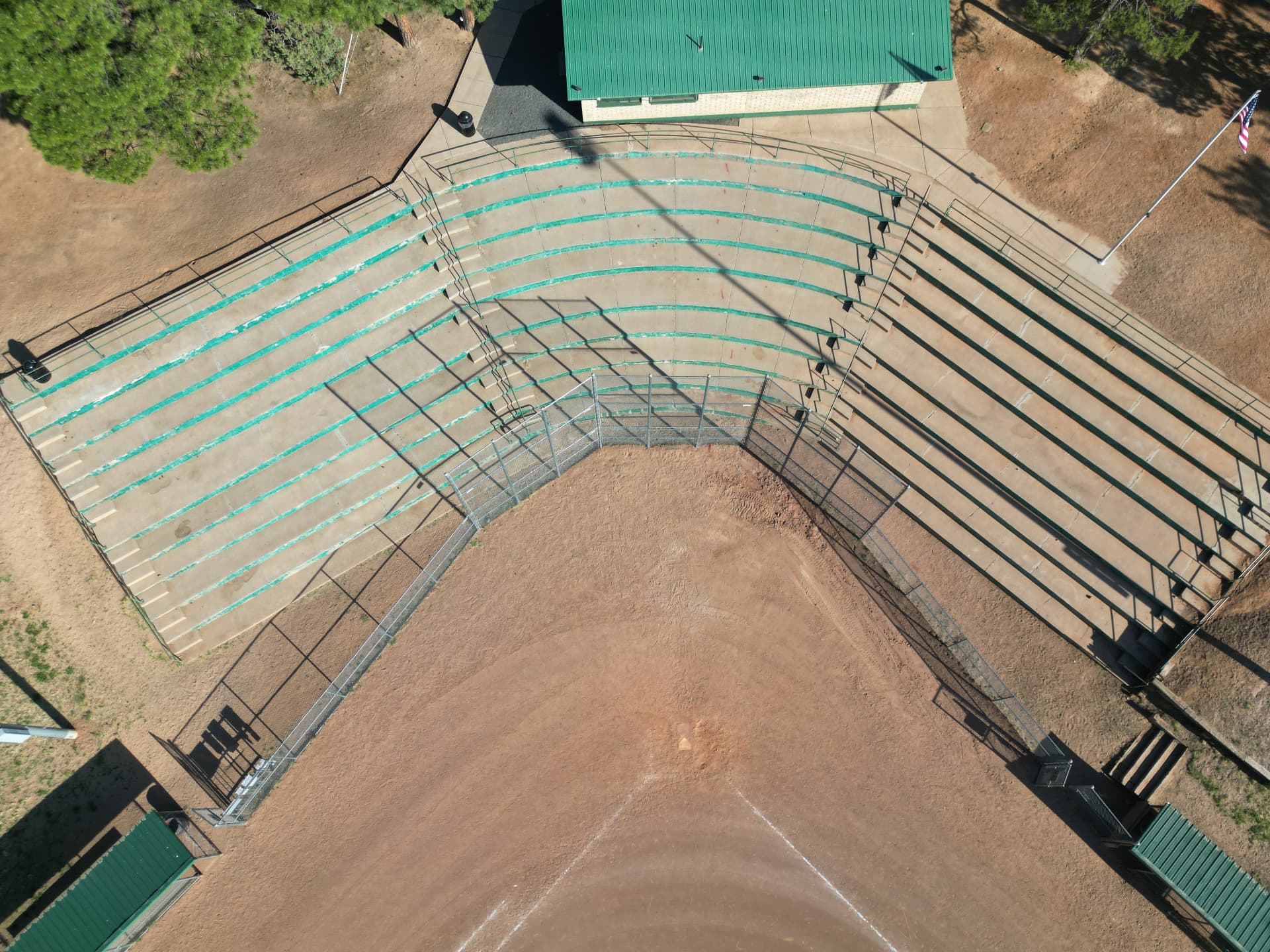 City Park Bleacher Rehab Project — BEFORE: overhead view