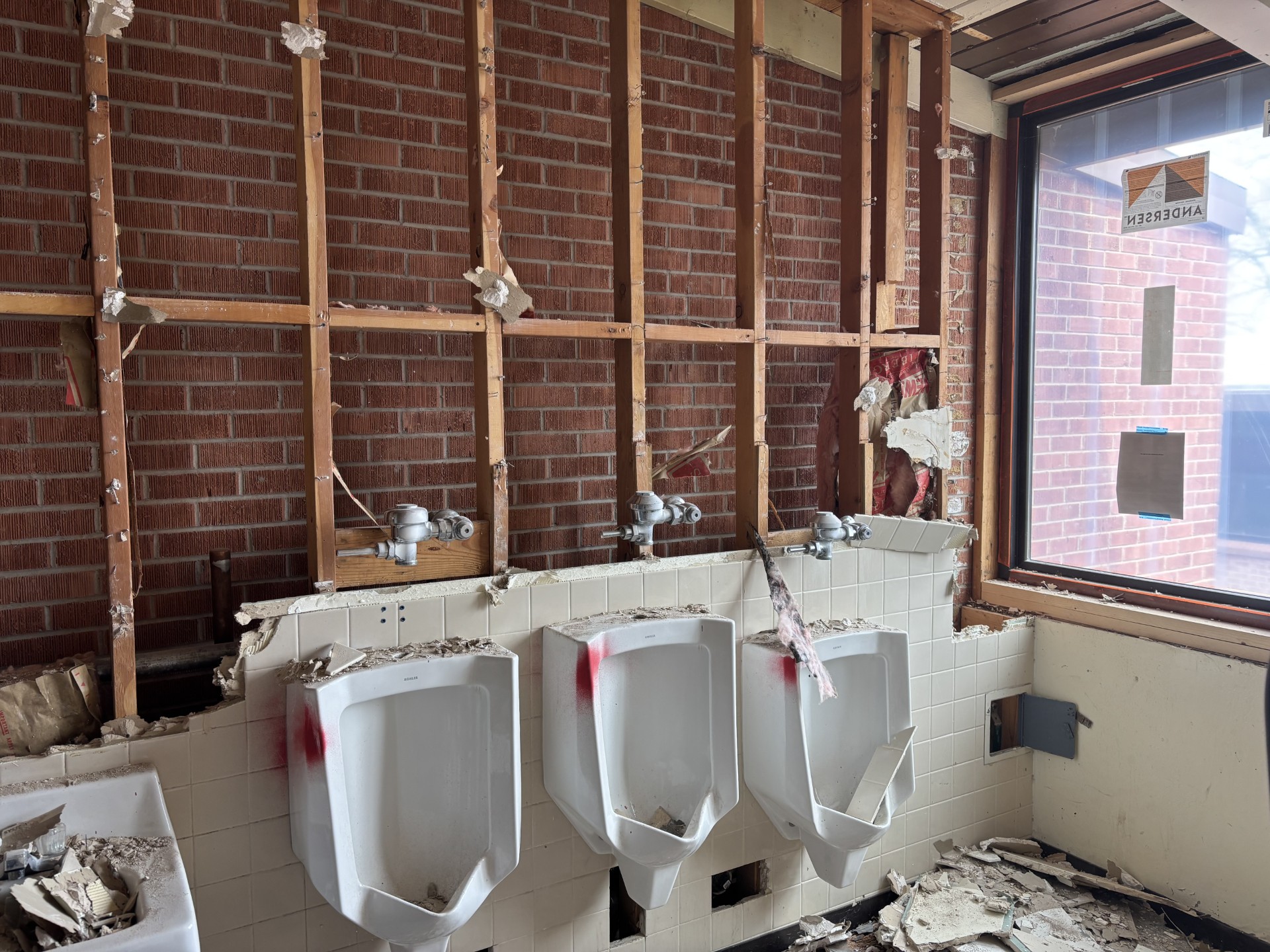 City of Show Low Training Building — BEFORE: restroom demolition