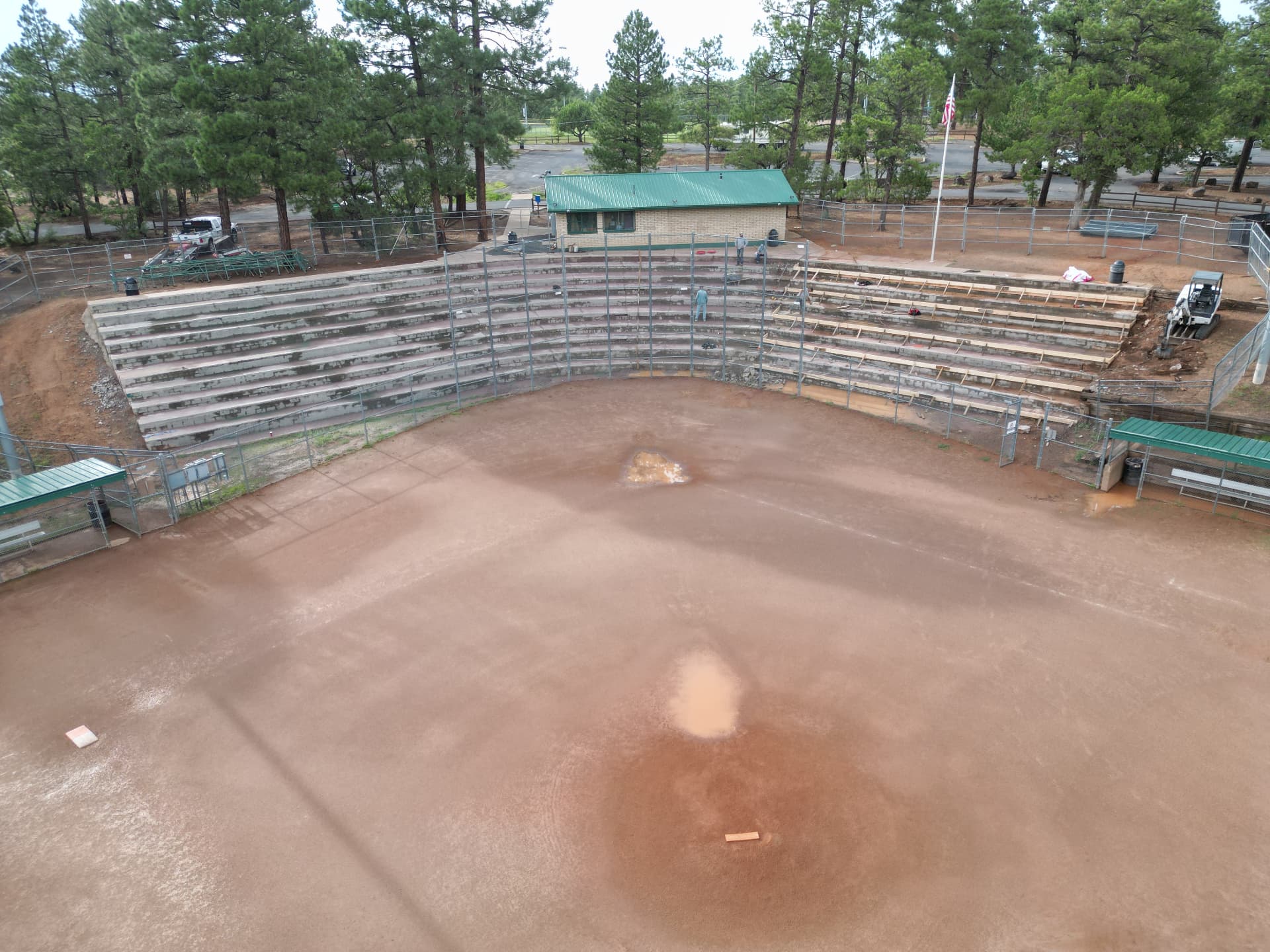 City Park Bleacher Rehab Project — BEFORE: field view