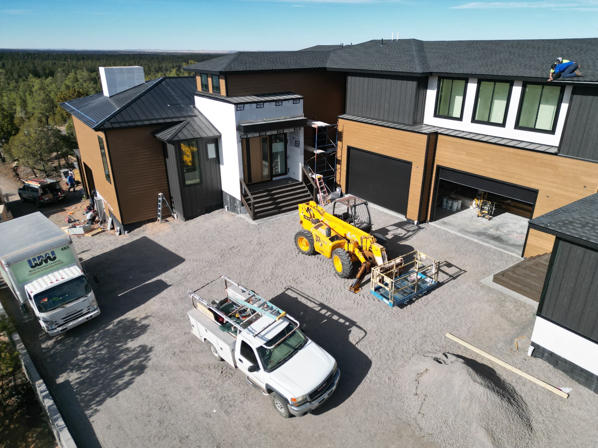 Mountain residence — exterior siding and trim aerial