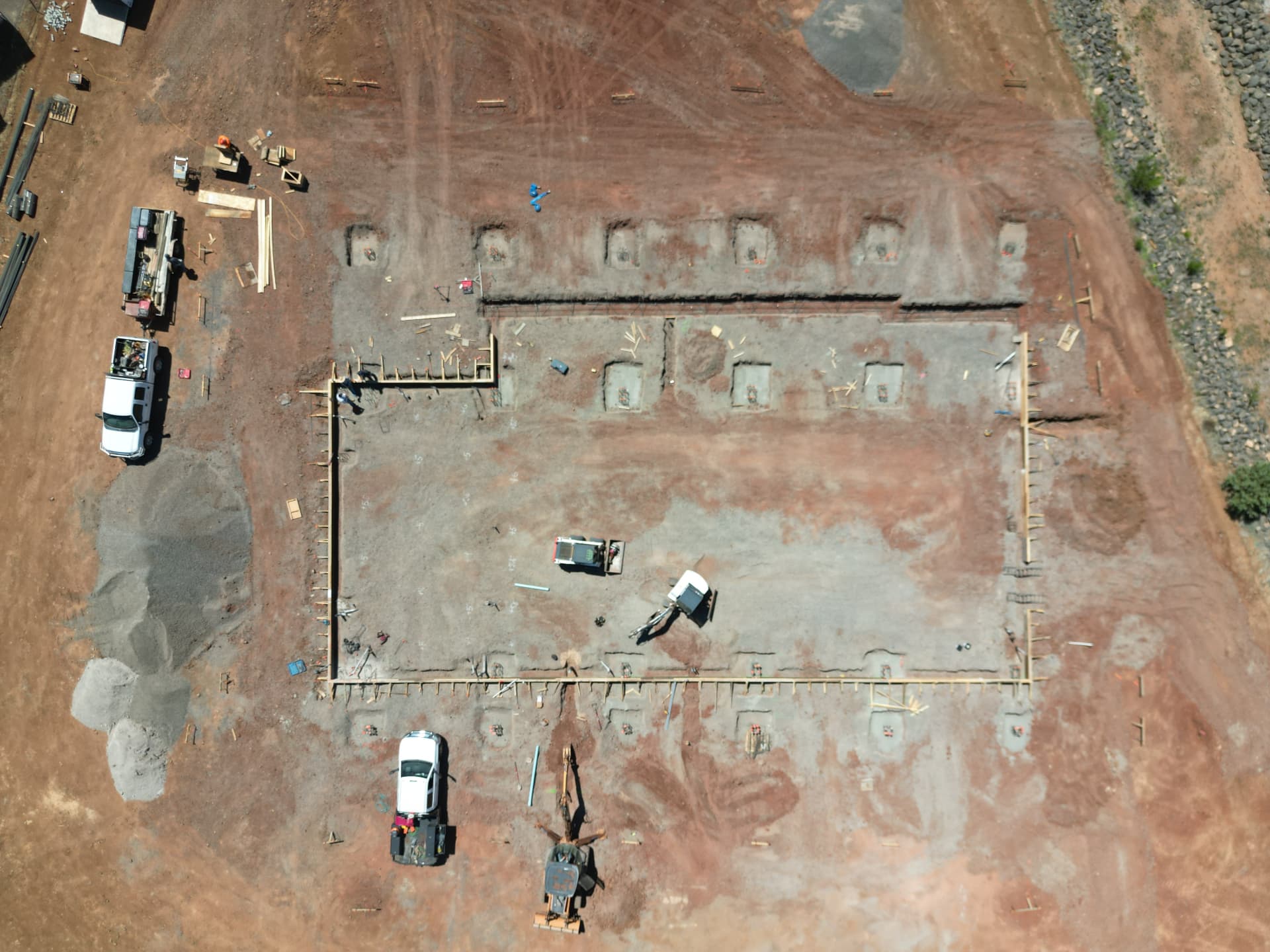 City of Show Low Admin Building — foundation layout aerial